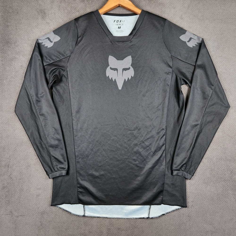 Fox Racing 180 Blackout Motocross Jersey Mens Medium Black Long Sleeve S31281
